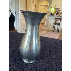 Vintage Royal Holland Pewter KMD Tiel flared vase mid-century modern